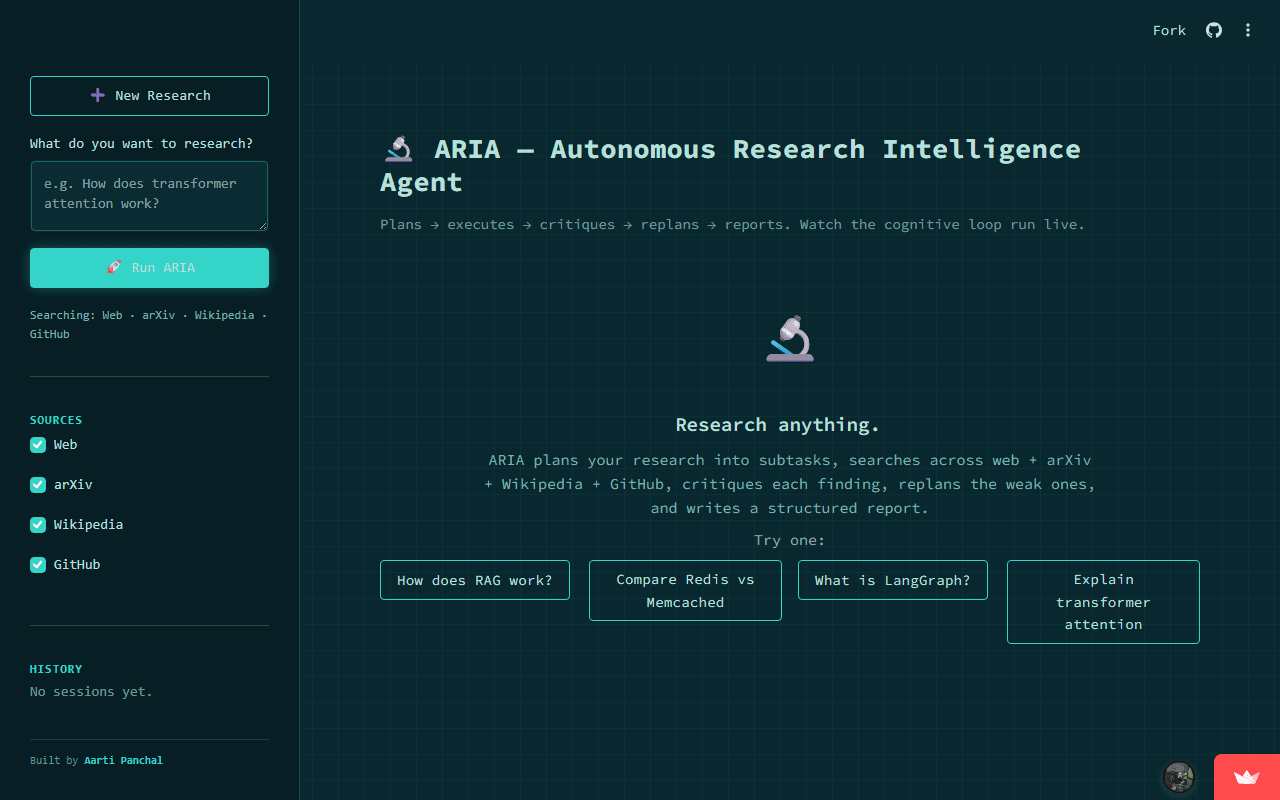 ARIA screenshot